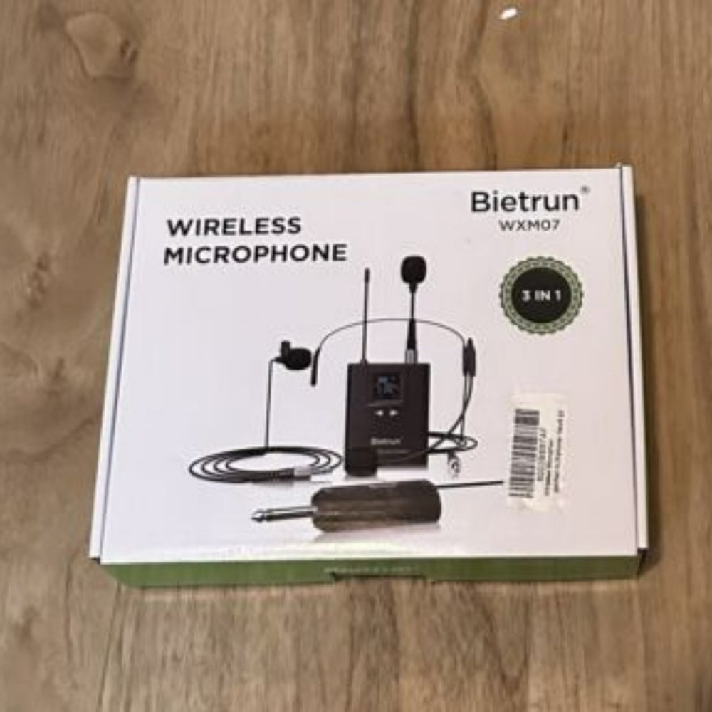 Bietrun Wireless Microphone Headset System 3 in 1 Model WXM07